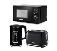 Geepas 1.7L Digital Electric Kettle 2 Slice Bread Toaster & Microwave Kitchen Combo Set