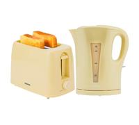 GEEPAS 1.7L Electric Kettle & 2 Slice Bread Toaster Kitchen Combo Set | 2200W Cordless Jug Kettle, Boil Dry Protection, Auto Shut Off | 650W 6 Browning Control, Crumb Tray