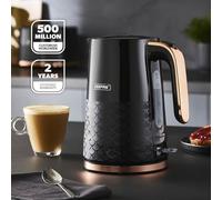GEEPAS 1.7L Electric Kettle 3000W Rapid Boil Cordless Jug Kettle Black Aurora