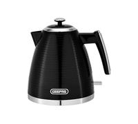 GEEPAS 1.7L Electric Kettle | Rapid Boil Cordless Jug Kettle for Hot Water Tea Coffee | Auto Shut-Off 360° Swivel Base Boil Dry Protection Easy Pour Switch illuminated | Linear Collection Black 3000W
