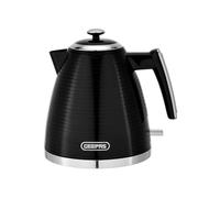 GEEPAS 1.7L Electric Kettle | Rapid Boil Cordless Jug Kettle for Hot Water Tea Coffee | Auto Shut-Off 360° Swivel Base Boil Dry Protection Easy Pour Switch illuminated | Linear Collection Black 3000W