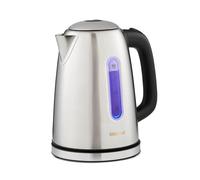 GEEPAS Illuminating Electric Kettle | 1.7L Cordless Stainless Steel Jug Kettle | Rapid Boil for Hot Water Tea Coffee | Boil Dry Protection Auto Shut Off | Swivel Base with Auto Lid Open | 2200W Silver