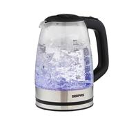 Geepas 1.7L Illuminating Electric Glass Kettle, Black
