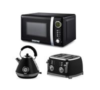 GEEPAS 1.7L Kettle 4 Slice Bread Toaster & 20 L 700W Digital Microwave Oven