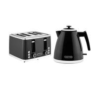 Geepas 1.7L Kettle & 4 Slice Toaster Sets Linear Collection in Black | Size: Large Geepas Black Large