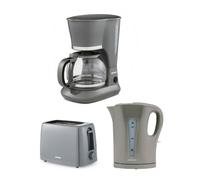 Geepas 1.7L Kettle & Toaster Set with 1.5L Filter Coffee Machine in Grey Geepas Grey