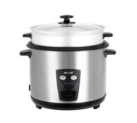 GEEPAS 1.8L Rice Cooker with Steamer Keep Warm Auto Cooking 700W Silver