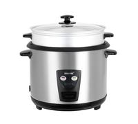 GEEPAS 1.8L Rice Cooker with Steamer Keep Warm Auto Cooking 700W Silver