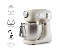 Geepas 1000W Tilt-Head Stand Food Mixer | 5L Kitchen Electric Standing Mixer With Dough Hook, Whisk, Beater & Stainless Steel Mixing Bowl For Baking, Salad | 3-in-1 Cake Mixer, 12 Speed & Pulse