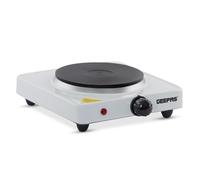 Geepas 1000W Single Hot Plate Precise Table Top Cooking - Cast Iron Heating Plate - Portable Electric Hob Single Burner with Adjustable Thermostat for Home Kitchen Camping & Caravan Cooking, Compact