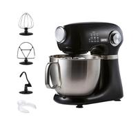 Geepas 1000W Stand Tilt-Head Food Mixer | 5L Kitchen Electric Standing Mixer With Dough Hook, Whisk, Beater & Stainless Steel Mixing Bowl For Baking, Salad | 3-in-1 Cake Mixer, 12 Speed & Pulse