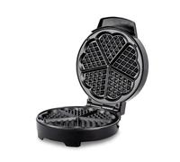 Geepas 1000W Waffle Maker Iron Heart Shape Non Stick 5 Belgian Machine Baking in Black Geepas Black