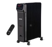 Oil Filled Radiator Digital Portable 2500W 11 Fin Heater Thermostat Remote Black