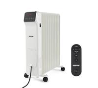 Geepas Digital Oil Filled Radiator Heater 2500W, 11 Fin | Portable Electric Heater with Remote & LED Display | 3 Heat Modes 9Hr Timer Adjustable Thermostat Energy Efficient | 2 Year Warranty White