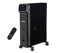 Geepas 11 Fin Oil Filled Radiator Digital Portable 2500W Heater Thermostat with Remote Control in Black Geepas Black