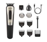 GEEPAS 11-in-1 Rechargeable Multi Grooming Kit Beard & Hair Clipper | Nose/Ear Shaver 4 Combs and Hair Clipper 2 Years Warranty