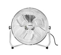 GEEPAS 12 Inch Floor Fan, Floor Standing Cooling Fan with 3 Speed, Tilt Function - Chrome Gym, Electric Portable Cooling Fan, 3 Blades for Powerful Air Circulation Ideal for Home, Garage, Office