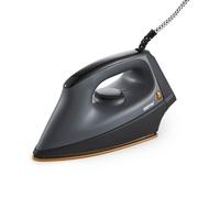 Geepas Dry Iron | Clothes Heavyweight Electric Press | 2m Initial Heat up Non-Stick Soleplate Adjustable Temperature | Overheat Protection Professional Industry Home Use | 2 Year Warranty 1200W Grey