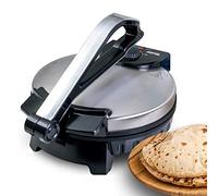 Geepas 1200W Mexican Style Tortilla Press - Roti/Chapati Maker - Ideal for Making Homemade Tortillas Tacos Flatbreads Chapati Roti - Non-Stick Coating, Lightweight & Compact Design - 2 Year Warranty