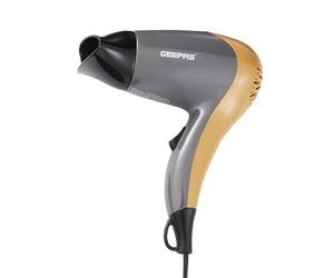 Geepas 1200W Powerful Hair Dryer | 2-Speed & 2 Temperature Setting | Mini Compact Hair Dryer for Frizz Free Shine & Elegant Concentrator | Portable - 2 Year Warranty