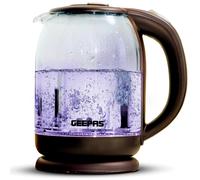 Geepas 1500W Illuminating Electric Glass Kettle 1.8L Cordless Glass Jug Kettle with LED Lighting