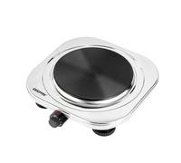 Geepas 1500W Stainless Steel Single Hot Plate - Portable Electric Hob Single Burner with Adjustable Temperature Control, Cast Iron - Lightweight & Portable Great to use at Campsites Caravans & Bedsits