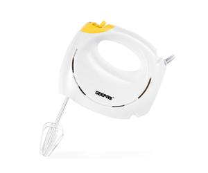 Geepas 150W Electric Hand Held Mixer Electric Whisk 7 Speed Turbo & Eject Button in White Geepas White