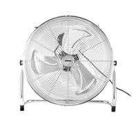 GEEPAS 16 Inch Floor Fan, Floor Standing Cooling Fan with 3 Speed, Tilt Function - Chrome Gym, Electric Portable Cooling Fan, 3 Blades for Powerful Air Circulation Ideal for Home, Garage, Office