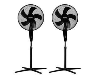 Geepas 16 Inch Floor Standing Pedestal Fan 3 Speed, Pack of 2