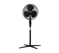 Geepas 16-Inch Pedestal Fan Black 40W 3 Speeds, Oscillation & Adjustable Height