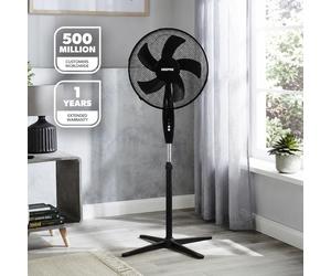 GEEPAS 16'' Pedestal Fan Oscillating Cooling 3 Speed Standing Floor For Home 45W
