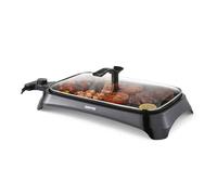 Geepas 1600W Electric Barbecue 2-in-1 Grill With Hot Plate, Smokeless Indoor BBQ and Griddle Hot Plate with Built In Drip Tray | Adjustable Temperature | 2 Year Warranty