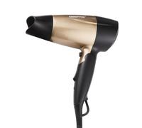 Geepas 1600W Powerful Travel Hair Dryer with Foldable Handle | Fast Drying Result | 2-Speed & 2 Temperature Settings | Cool Shot Function For Frizz Free Shine & Elegant Concentrator - 2 Years Warranty
