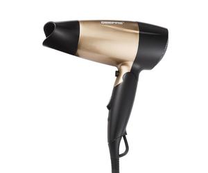 Geepas 1600W Powerful Travel Hair Dryer with Foldable Handle | Fast Drying Result | 2-Speed & 2 Temperature Settings | Cool Shot Function For Frizz Free Shine & Elegant Concentrator - 2 Years Warranty