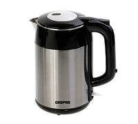 Geepas 1850W 1.7L Cordless Double-Walled Electric Kettle, Concealed Heating Element, Boil-Dry Protection, Auto Shut Off - 2 Years Warranty