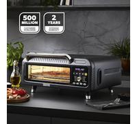 GEEPAS Air Fryer Oven | 15-in-1 Presets Multifunctional Pizza Oven | Digital Touch Control Triple Glass Door Interior Light | 40-400°C Temp 18L Capacity Compact Design | 2 Year Warranty 2000W Black