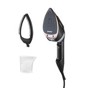 GEEPAS Handheld Clothes Steamer | 2-in-1 Travel Garment Steamer Steam Iron | 30g/min Powerful Stream Ceramic Soleplate 170ml Water Tank | Wrinkle Remover 30s Fast Heat-up | 2 Year Warranty 1950W Black