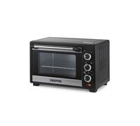 GEEPAS 19L Mini Oven & Grill | Electric Oven with Rotisserie Baking Roasting Grilling | 1280W Temp Control 100-230°C Double Glass Door 60min Timer Auto Shut Off Bell | Compact for Dorm Caravan Kitchen