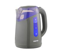 GEEPAS Illuminating Electric Kettle | 1.7L Cordless Jug Kettle with LED Lighting for Hot Water Tea or Coffee | Boil Dry Protection & Auto Shut Off | Swivel Base with Auto Lid Open | 2200W Grey