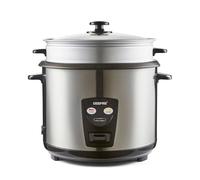 Geepas 2.8L Rice Cooker & Steamer With Keep Warm Function 1000W In Metallic Silver Metallic Silver