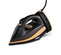 GEEPAS Steam Iron 40s Fast Heat-Up Vertical Steaming Ceramic 2400W Black