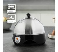 GEEPAS 2-in-1 Electric Egg Boiler & Omelette Maker Machine | 7 Egg Capacity, Measuring Cup with Egg Piercer | Lid Egg Cooker with Auto Shut-Off 360W