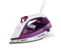 GEEPAS Steam Iron | Clothes Dry & Steam Press | 35s Fast Heat-Up Vertical Steaming | Ceramic Soleplate & Adjustable Temperature | 460ml Water Tank with 0.7g/Steam Output | 2 Year Warranty 2000W Purple