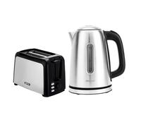 2 Slice Bread Toaster & 1.7L Illuminating Electric Kettle Combo Set Geepas Black One Size