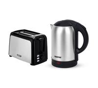 Geepas 2 Slice Bread Toaster & 1.8L Electric Kettle Kitchen Combo Set