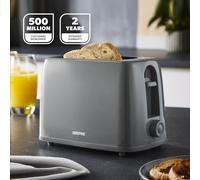 (Grey) Geepas 2Slice Toaster 6Level Browning Control 650W