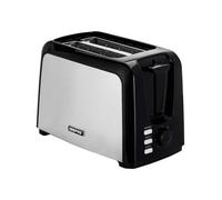 Geepas 2 Slice Bread Toaster with 7 Level Browning Control | Removable Crumb Tray, Defrost, Reheat & Cancel Function, Cord Storage | 2 Year Warranty, 750W, Black