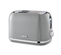 2 Slice Bread Toaster 1000W Wide Slots 7 Browning Controls Defrost Reheat Geepas Grey One Size