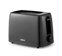 GEEPAS 2 Slice Toaster 6 Browning Levels Cancel Function 650W Black | For Thin Small Bread Slice, Removable Crumb Tray, Cool Touch, High Lift, Space-Saving Design, Cord Storage, Auto Shut-off