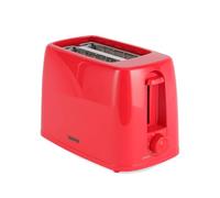 GEEPAS 2 Slice Toaster | 6 Browning Levels with Cancel Function | For Thin Small Bread Slice, Removable Crumb Tray Cool Touch Housing High Lift | Space-Saving Design | 1 Yr Warranty 650W Red